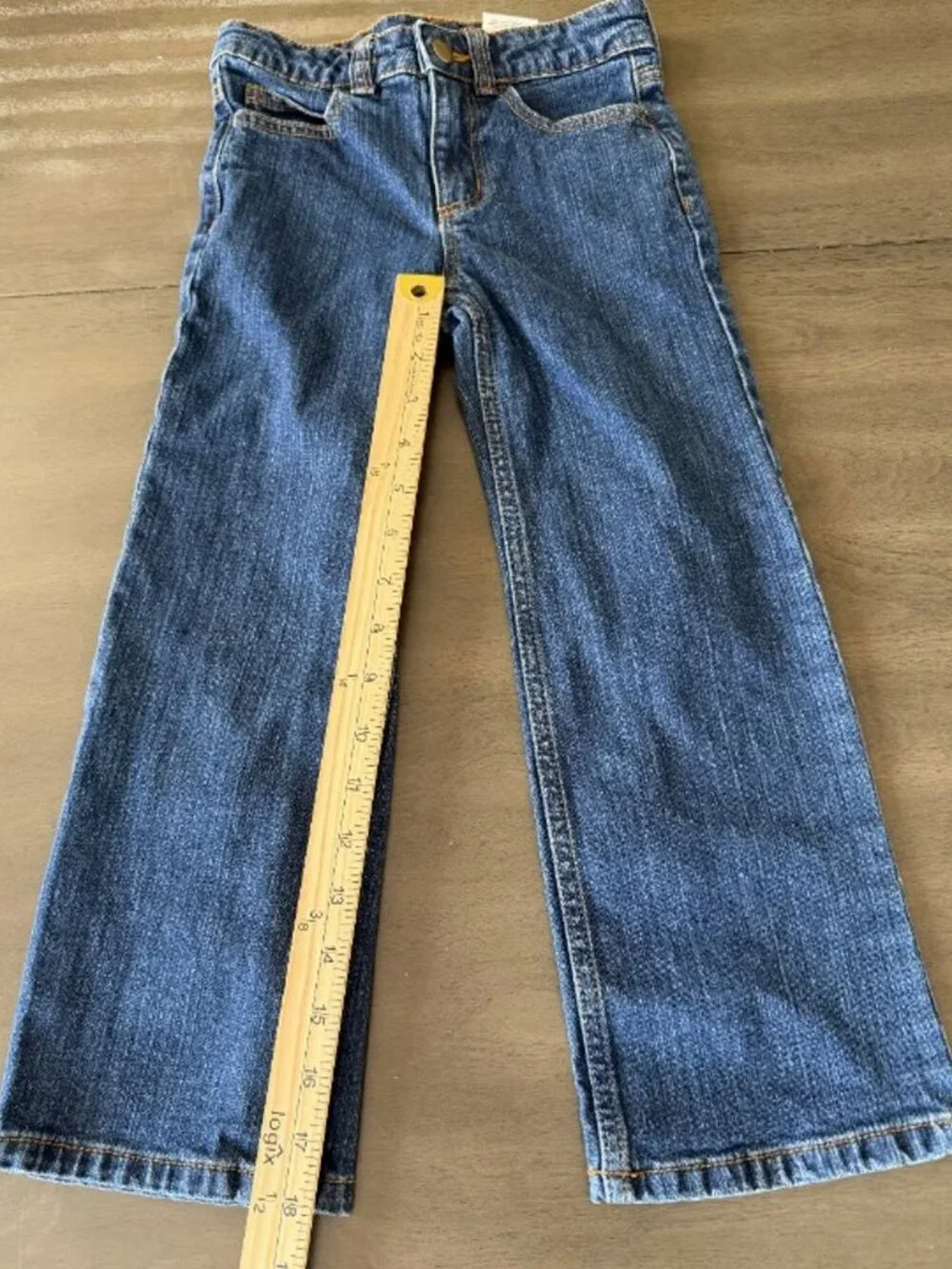 Carhartt Girls Size 5 Adjustable Waist Medium Wash Boot Cut Jeans